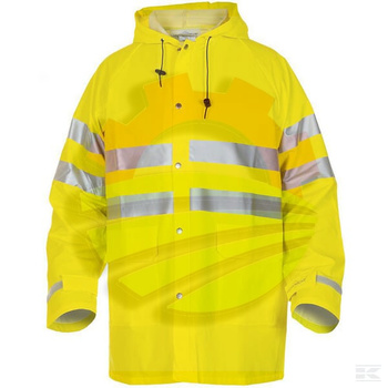 Kurtka przeciwdeszczowa Hi-vis, żółty, rozmiar 3XL, Hydrosoft, Hydrowear