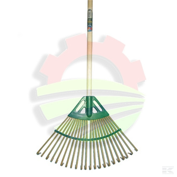 Grabie wachlarzowe do trawy z trzonkiem z drewna bambusowego