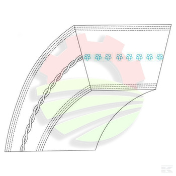 Pas klinowy Z29-1/2" LP=772