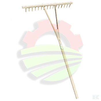 Grabie drewniane z trzonkiem, 15 zębów