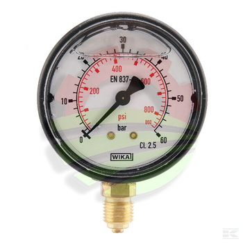 Manometr glicerynowy, Ø 63 mm 0-60 bar, przyłącze dolne 1/4"