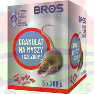 Granulat na myszy i szczury, 1kg - 5 x doypack 200g