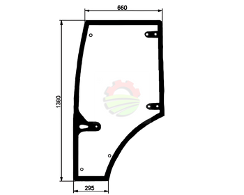 Szyba drzwi kpl. Zetor