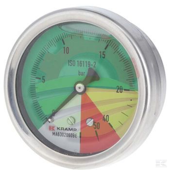 Manometr Ø 63 mm 0-20-40-60 bar przyłącze tylne 1/4" ET