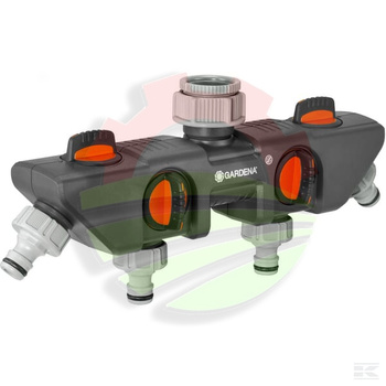Zawór 4-drogowy blok rozdzielacza Gardena, 1/2"