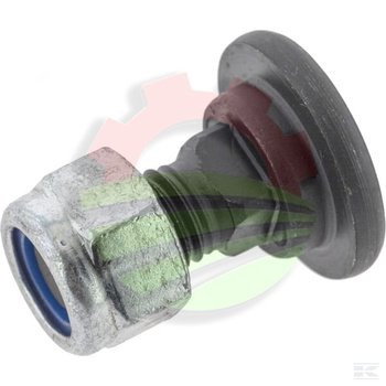 Śruba nożyka z nakrętką, M12 x 35 x 20