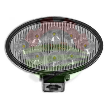 Lampa robocza LED, owalna 56W 5320lm 10/30V z wtyczką Deutsch, światło rozproszone 8 LED Kramp