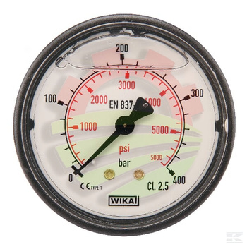 Manometr ø63 mm 0–400 bar przyłącze tylne 1/4"